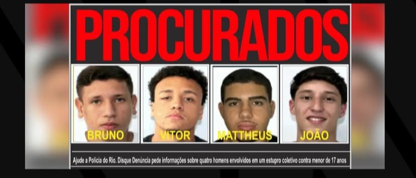 Polícia procura quatro jovens investigados por estupro coletivo contra adolescente no RJ