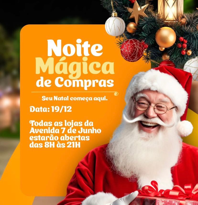 Noite Mágica de Compras movimenta o comércio de Tobias Barreto nesta quinta-feira