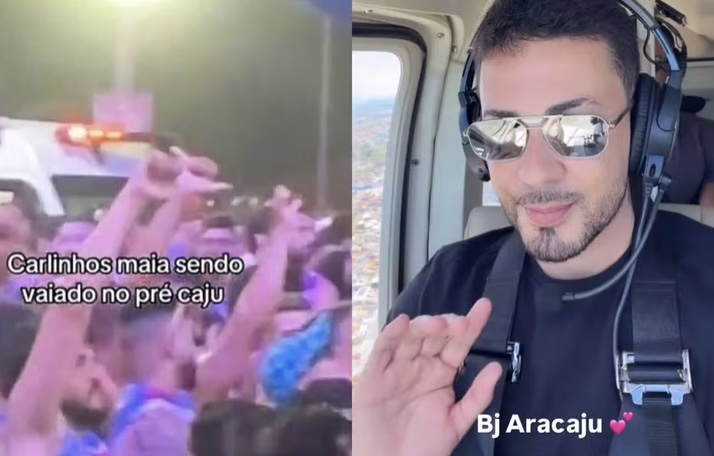 Carlinhos Maia xinga público após ser vaiado durante prévia carnavalesca em Aracaju