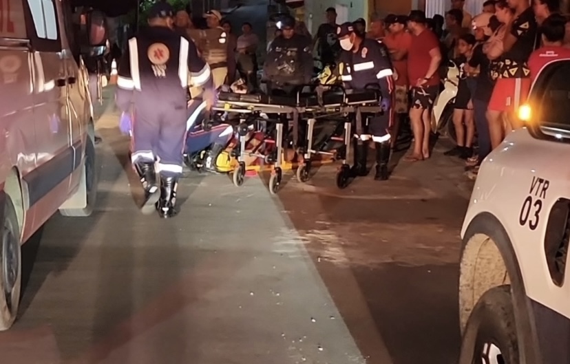 Gestante de 8 meses e homem ficam feridos após forte colisão entre carro e moto em Lagarto