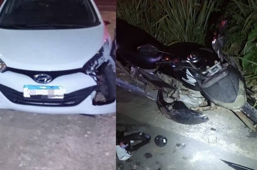 Motociclista fica ferido em colisão com carro na SE-285, em Arauá