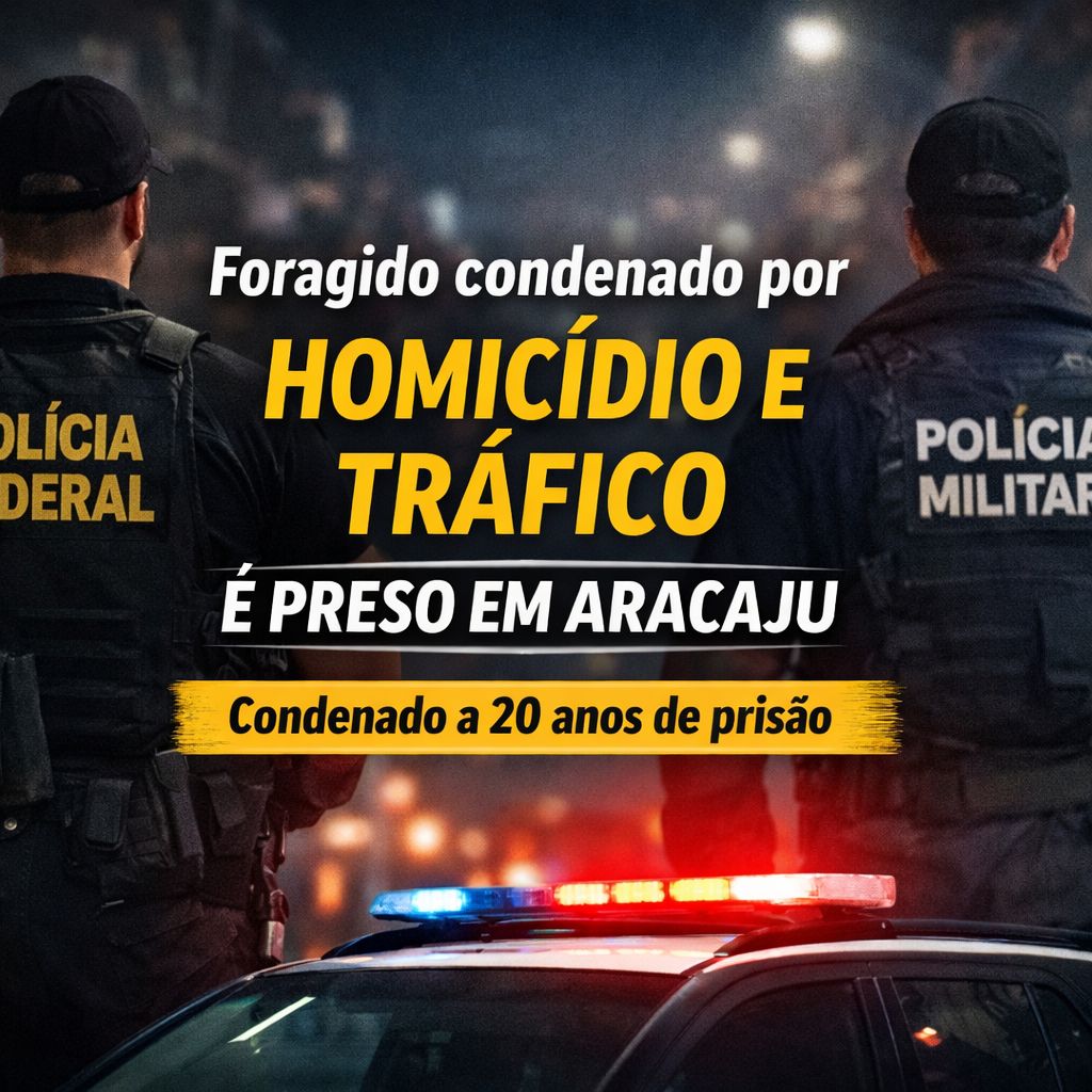 Foragido condenado por homicídio e tráfico é preso em Aracaju
