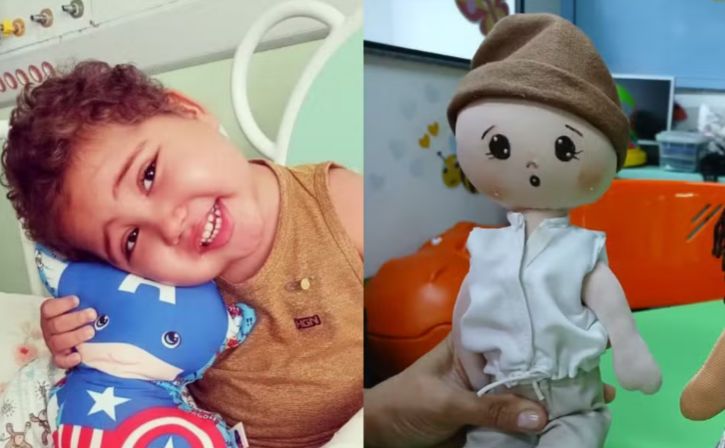 Criança vítima de câncer dá nome a boneco de pano que ajuda pacientes oncológicos infantis em Aracaju