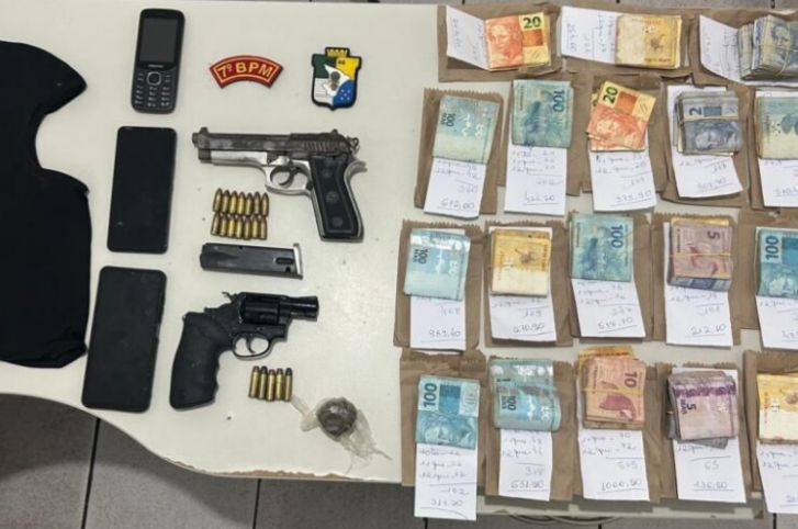 Dupla é presa em flagrante por roubo e porte ilegal de arma em Riachão do Dantas