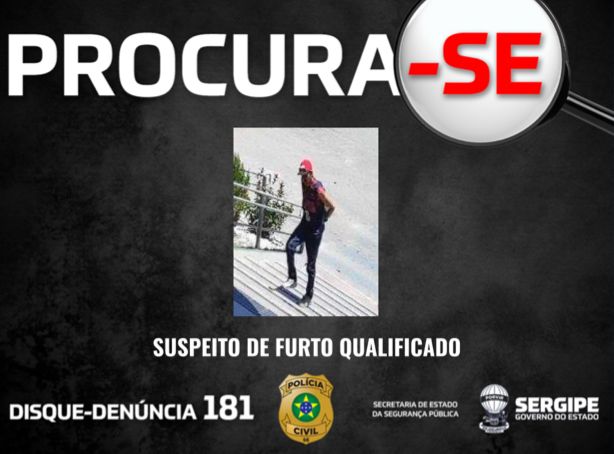 Polícia Civil divulga imagem de suspeito de furto em estacionamento de shopping em Socorro