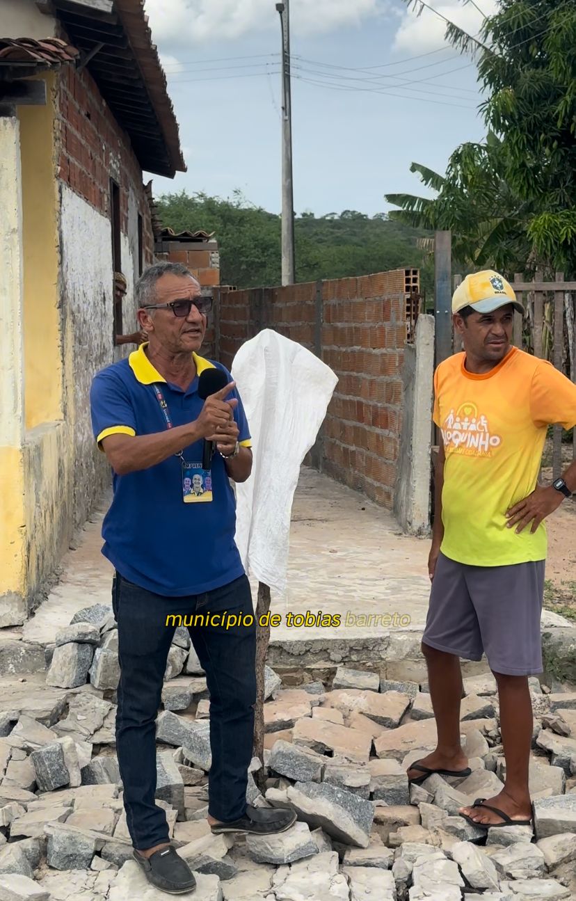 Morador denuncia problemas em calçamento no Povoado Sítio, em Tobias Barreto