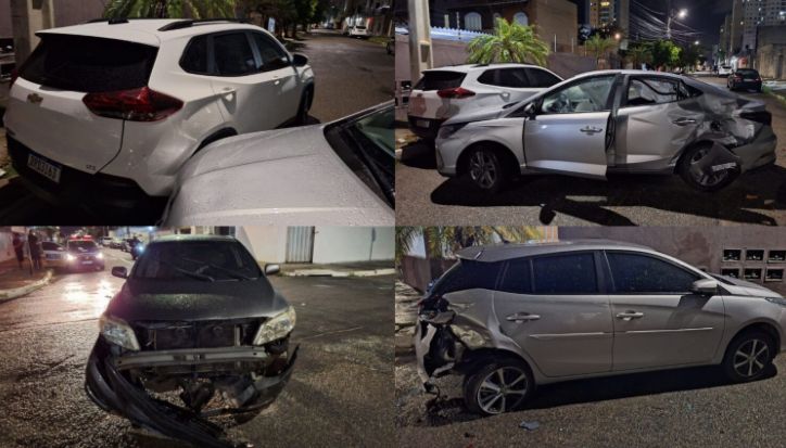 Colisão com cinco veículos deixa duas pessoas feridas em Aracaju