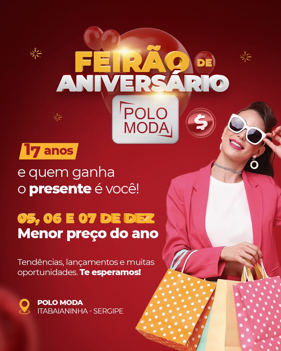 Polo Moda de Itabaianinha anuncia Feirão de Aniversário com mais de 60 lojas de fábrica