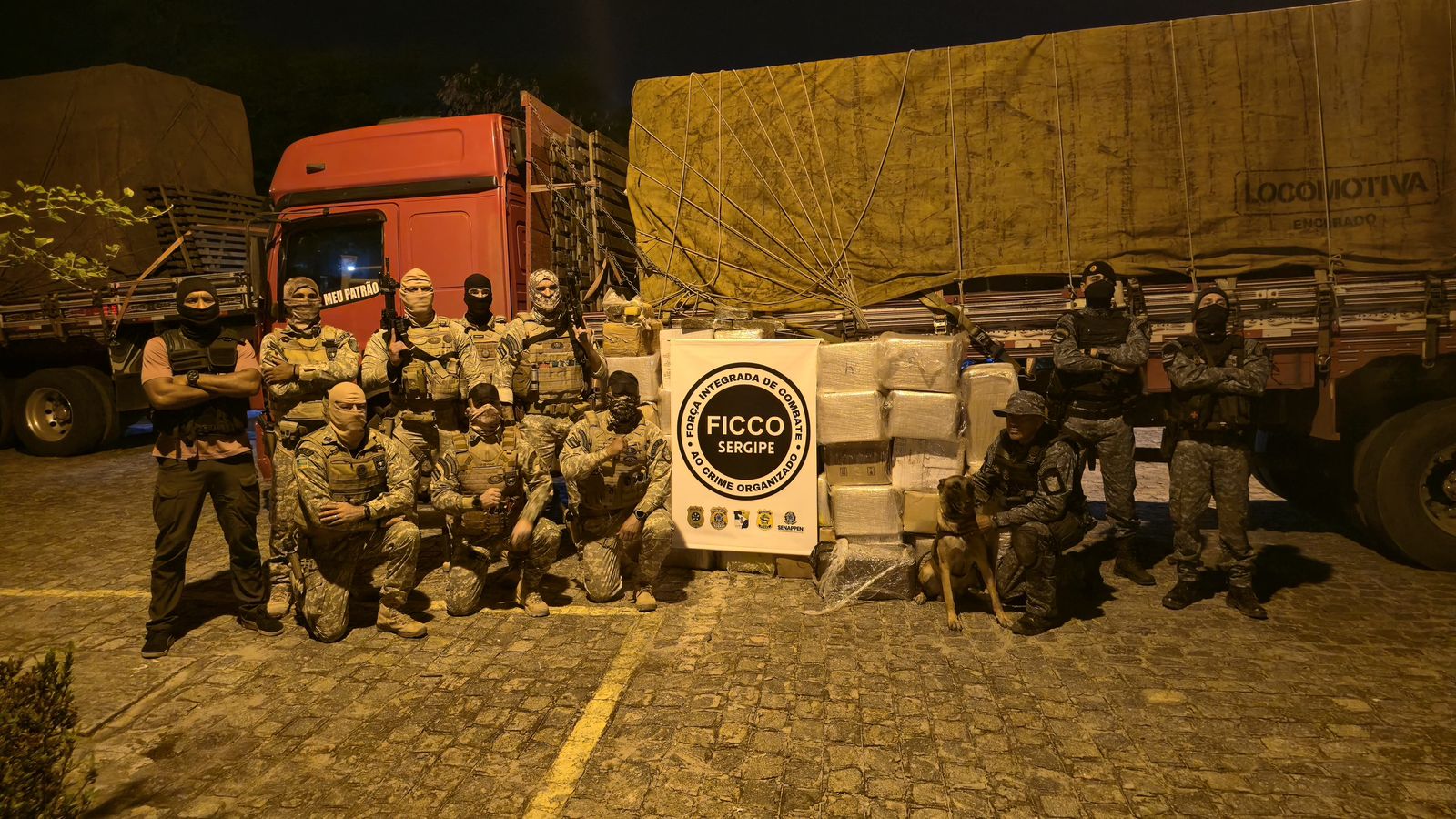 FICCO/SE apreende mais de uma tonelada de drogas em caminhões na BR-101